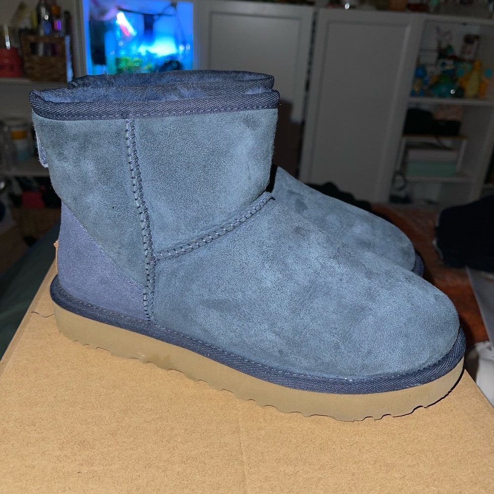 UGG Classic Mini Size 6 Color Navy Blue